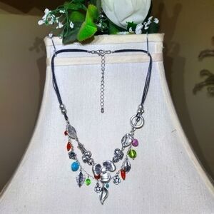 Vintage Silver Beaded Necklace.​​​​